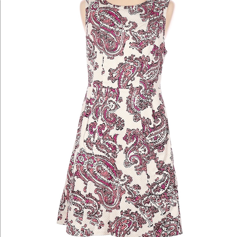 The Limited sleeveless pink and purple paisley dress
